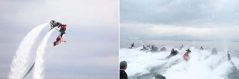 Su jeti ve Flyboard Şampiyonası nefesleri kesti