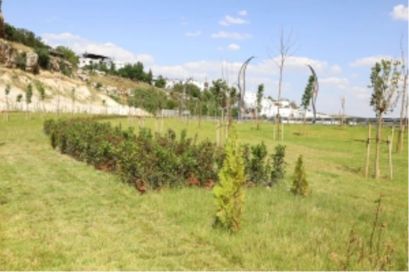 Eğil girişinde peyzaj çalışmaları tamamlandı