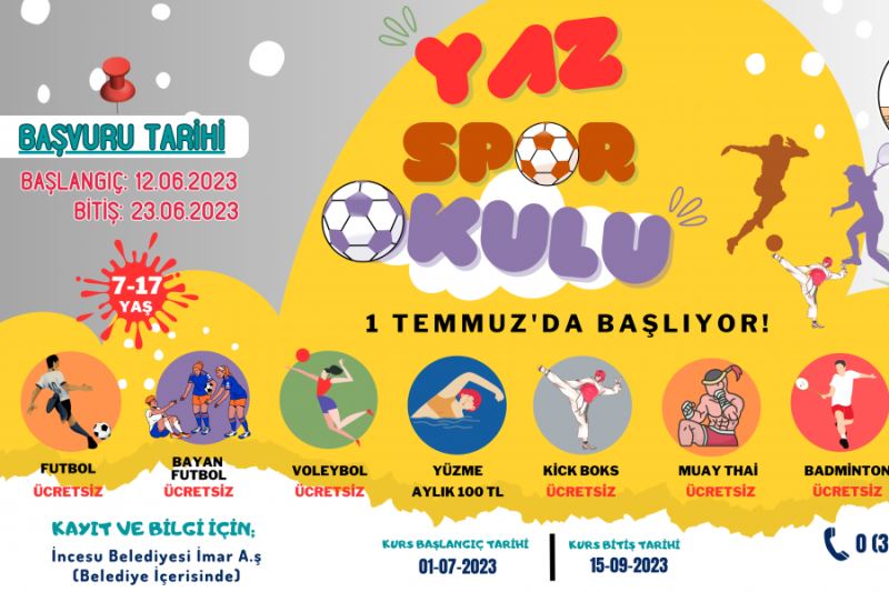 Yaz Spor Okulumuz Başlıyor...