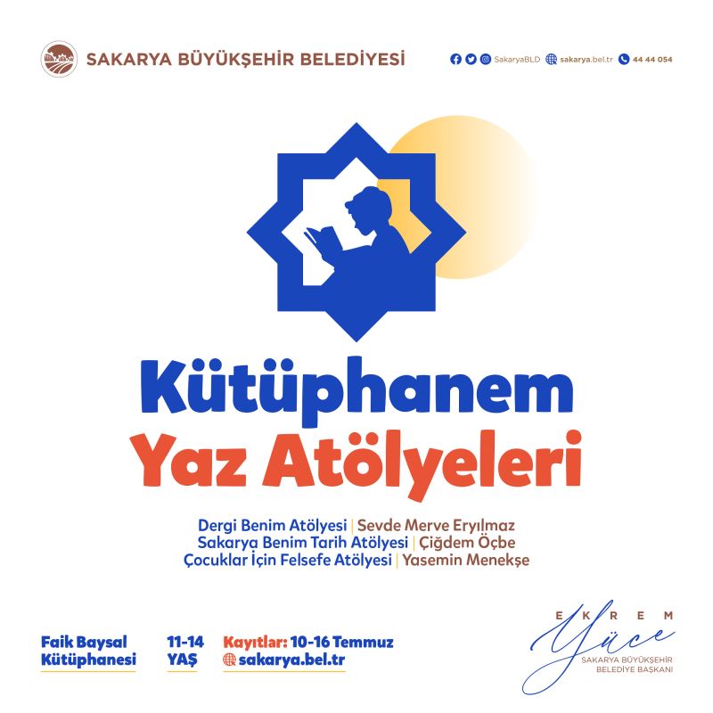 Kütüphanem Yaz Atölyeleri için kayıtlar başlıyor
