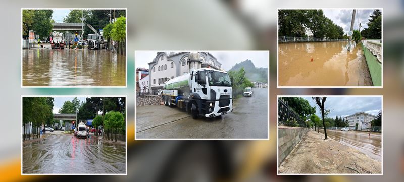 GİRESUN BELEDİYESİ TÜM EKİPLERİYLE SAHADA