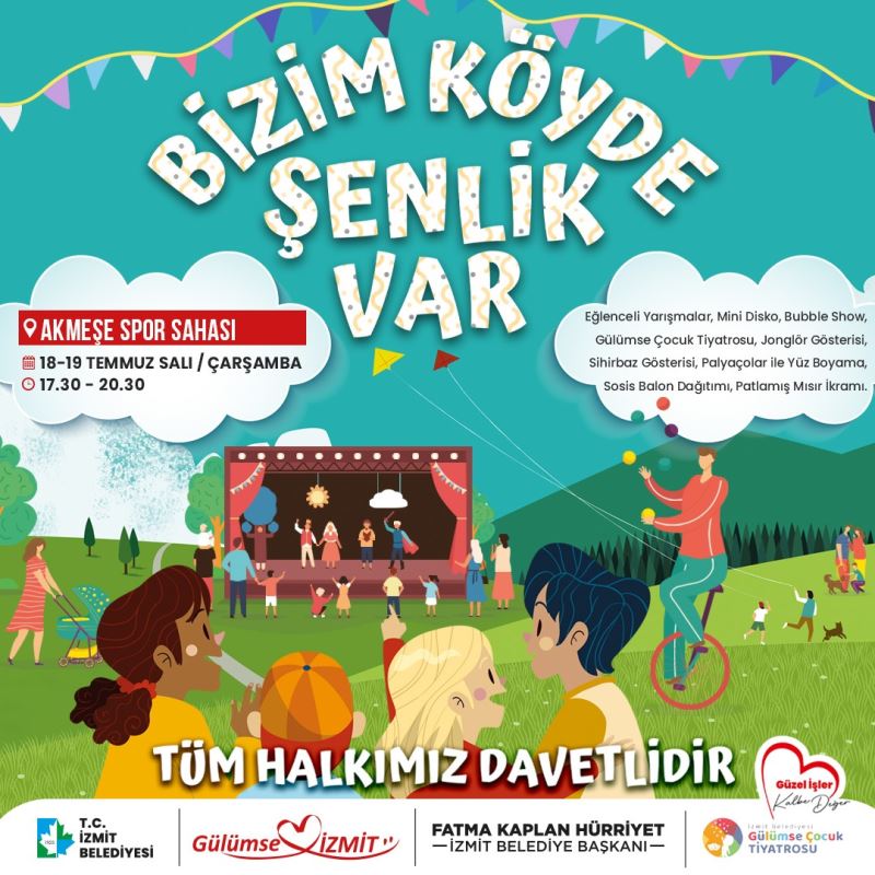 İZMİT’İN KÖYLERİNDE ÇOCUKLAR ÇOK EĞLENECEK!