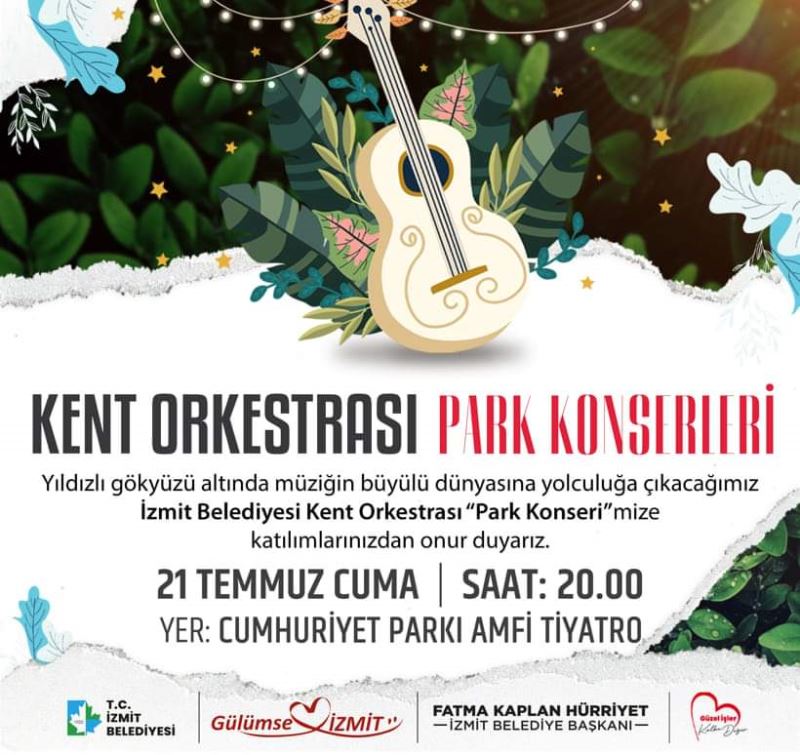 KENT ORKESTRASI PARK KONSERLERİNE BAŞLIYOR