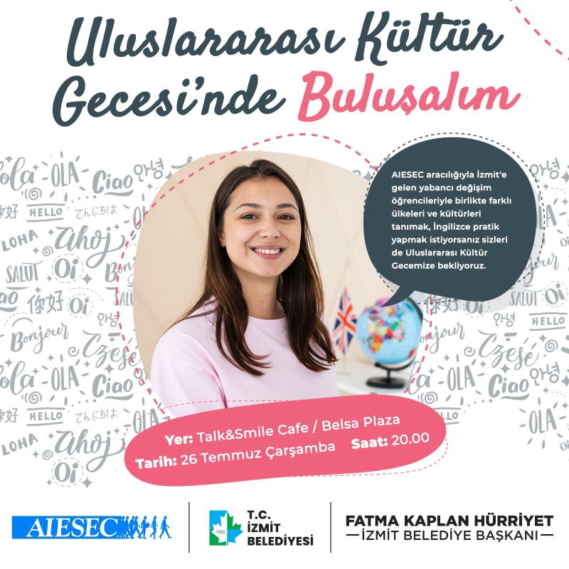 “ULUSLARARASI KÜLTÜR GECESİNDE BULUŞALIM” ETKİNLİĞİ BU AKŞAM BAŞLIYOR