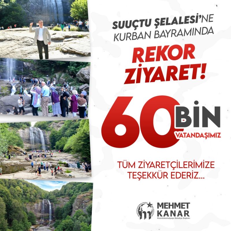 SUUÇTU ŞELALESİ ZİYARETÇİ AKININA UĞRADI