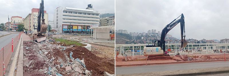 Milli İrade Meydanı’nda şerit genişletme çalışması