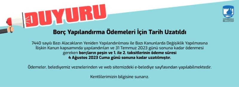 Borç Yapılandırma Ödemeleri İçin Tarih Uzatıldı