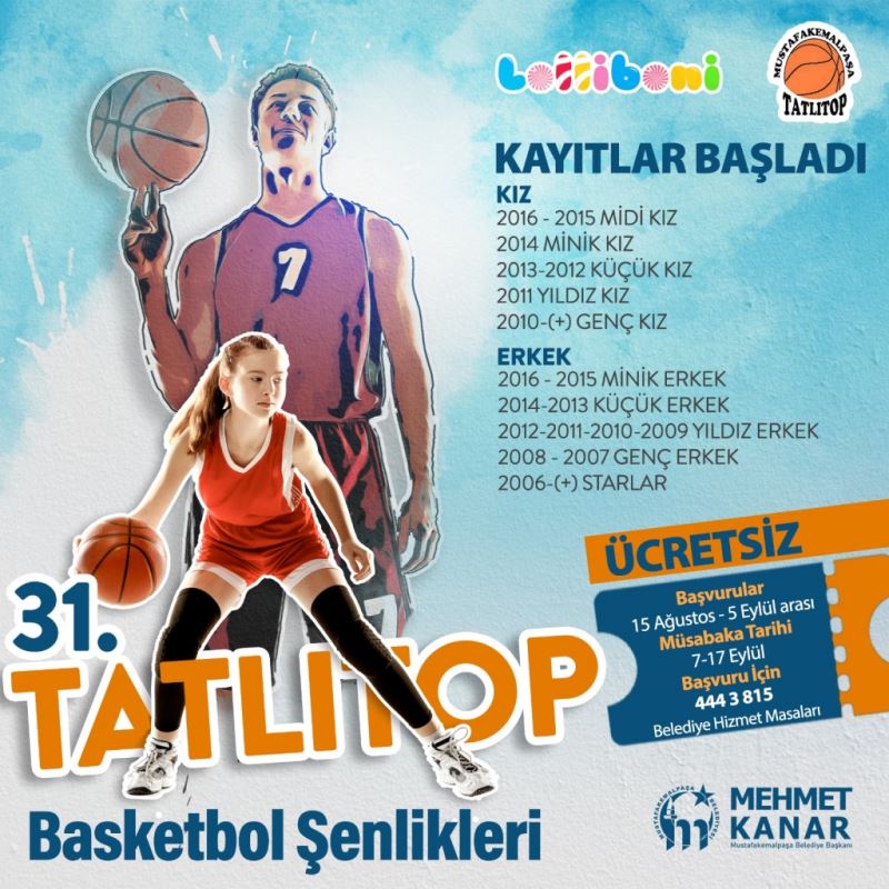 MUSTAFAKEMALPAŞA’DA 31. TATLITOP BASKETBOL ŞENLİĞİ BAŞLIYOR