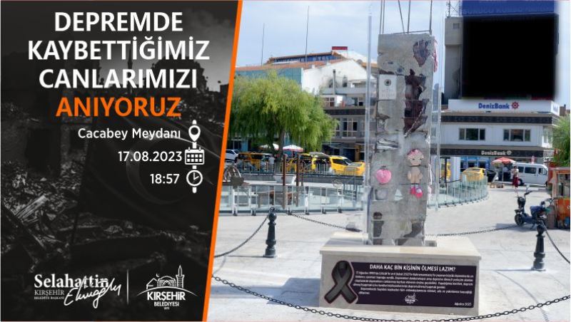 KIRŞEHİR BELEDİYESİ, DEPREM ANITI İLE FARKINDALIK YARATIYOR