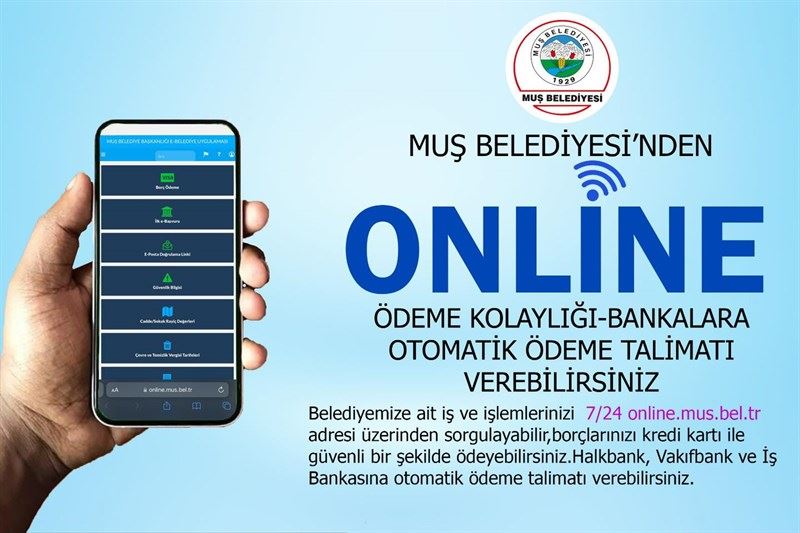 MUŞ BELEDİYESİ’NDEN SU VE VERGİLERDE ÖDEME KOLAYLIĞI