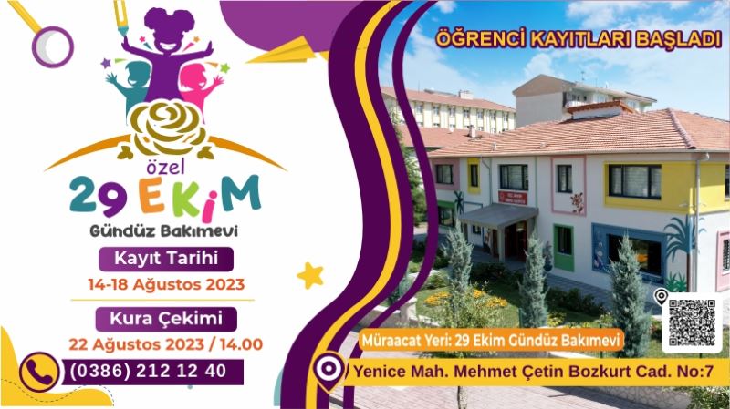 29 EKİM GÜNDÜZ BAKIMEVİ İÇİN ÖĞRENCİ MÜRACAATLARI 18 AĞUSTOS’TA SONA ERİYOR