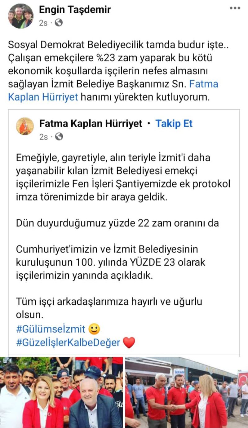 ENGİN TAŞDEMİR BAŞKAN HÜRRİYET’İ KUTLADI