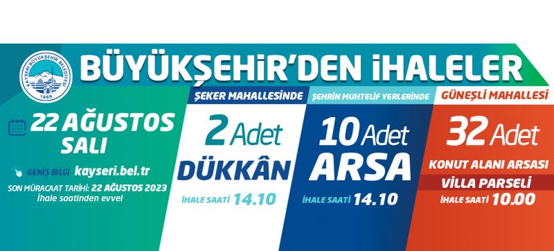 Büyükşehir’den İhaleler