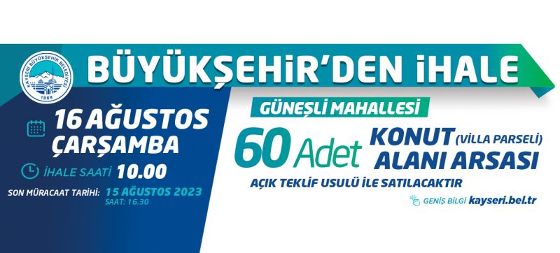 Büyükşehir’den İhale