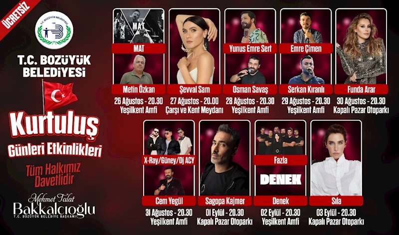 BOZÜYÜK’TE ÜNLÜLER GEÇİDİ