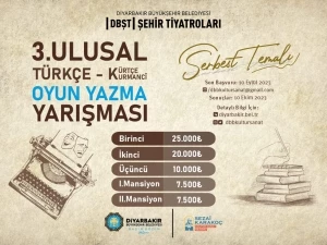 DBŞT’den 3. Ulusal Türkçe-Kürtçe Oyun Yazma Yarışması