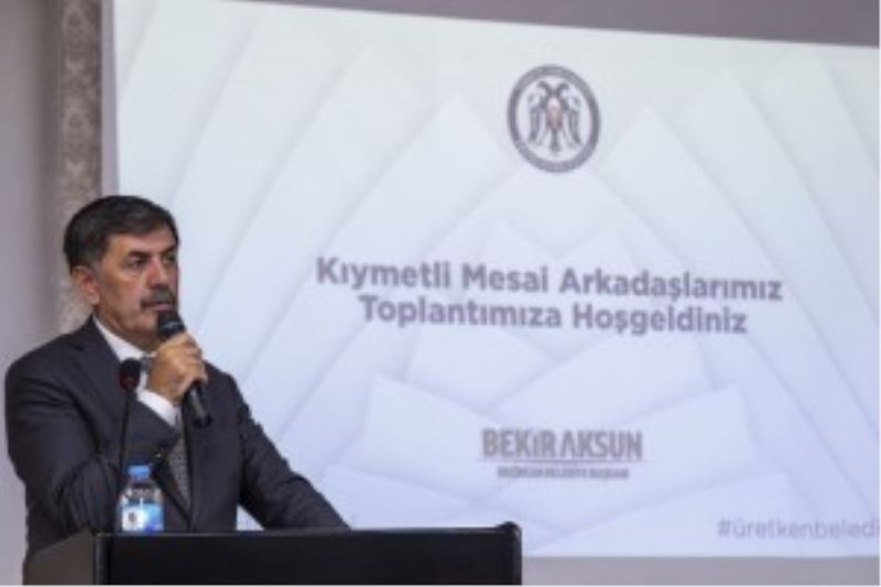 Belediye Başkanımız Sayın Bekir Aksun, Belediyemizin çalışanları ile bir araya gelerek istişarede bulundu