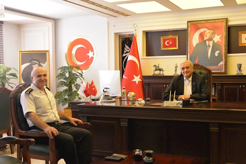 BAŞKAN BAKKALCIOĞLU ALBAY MUZAFFER SANDAL İLE BİR ARAYA GELDİ