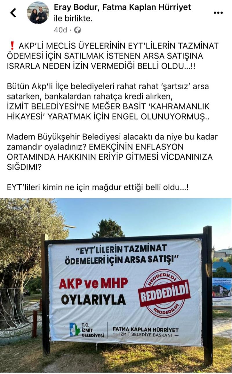 ERAY BODUR: EYT TAZMİNATLARINA KAHRAMANLIK HİKAYESİ YARATMAK İÇİN ENGEL OLUNUYORMUŞ