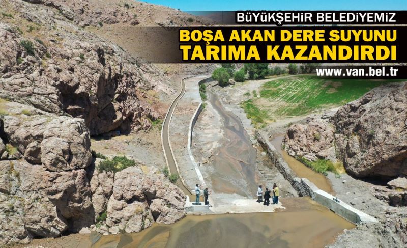 BÜYÜKŞEHİR BELEDİYEMİZ YILLARDIR BOŞA AKAN DERE SUYUNU TARIMA KAZANDIRDI