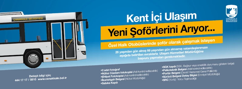 Kent İçi Ulaşım Yeni Şoförlerini Arıyor...