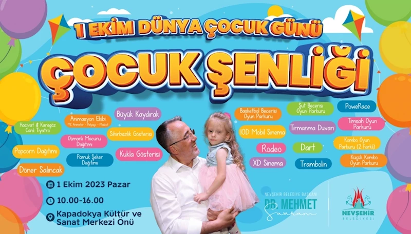 1 Ekim Dünya Çocuk Günü’nde Çocuklar Doyasıya Eğlenecek