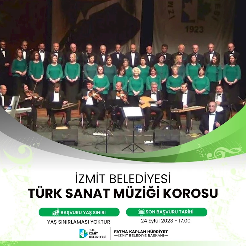 İZMİT BELEDİYESİ KORO BAŞVURULARI BAŞLADI