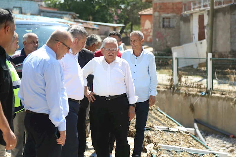 Başkan Büyükkılıç, Bünyan’da Sel Bölgesinde İncelemelerde Bulundu