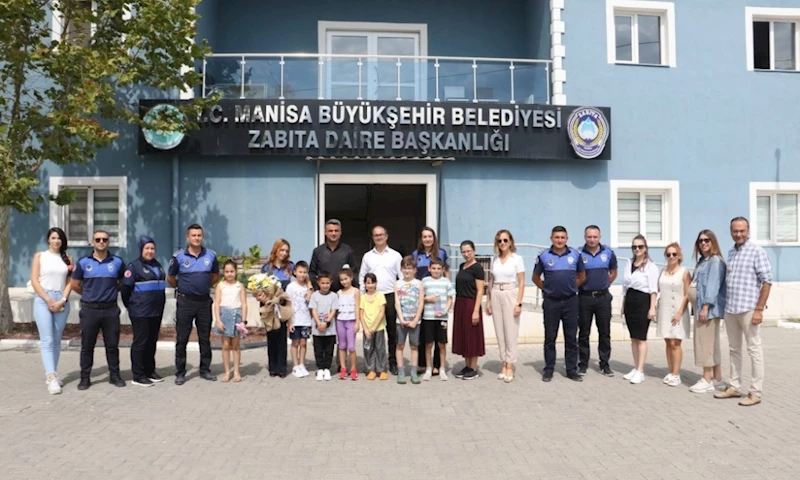 Büyükşehrin Miniklerinden Zabıta’ya Kutlama Ziyareti