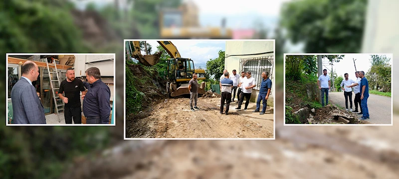 BAŞKAN ŞENLİKOĞLU ÇALIŞMALARI YERİNDE İNCELEMEYE DEVAM EDİYOR