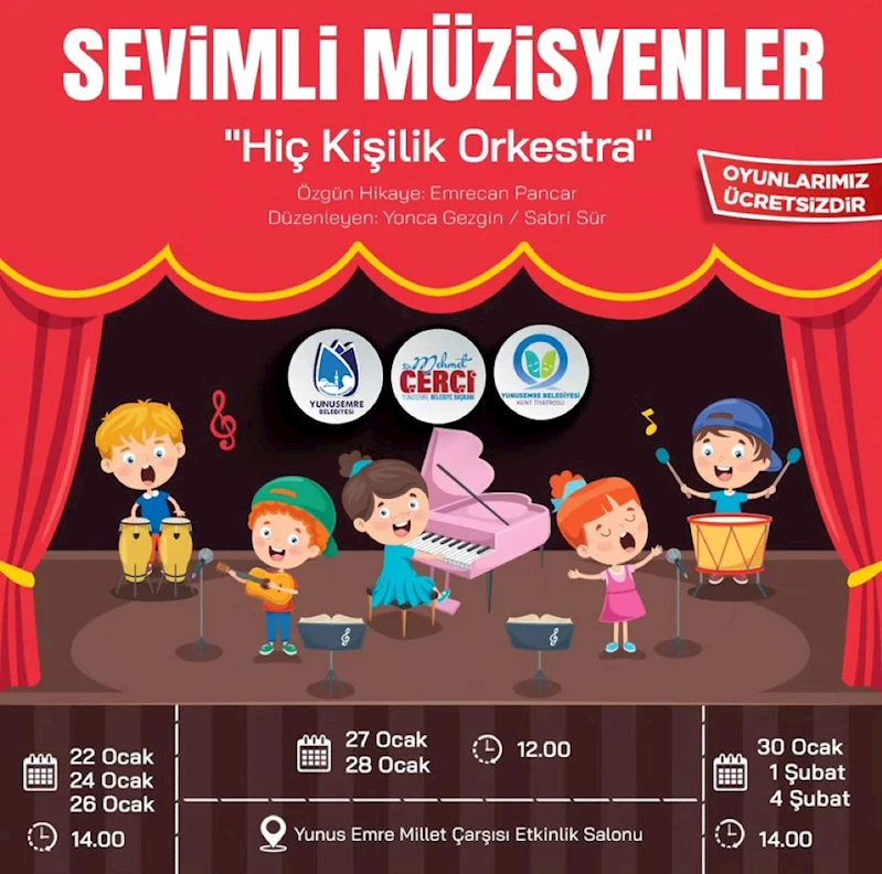 ÇOCUKLAR ARA TATİLDE TİYATROYA DOYACAK