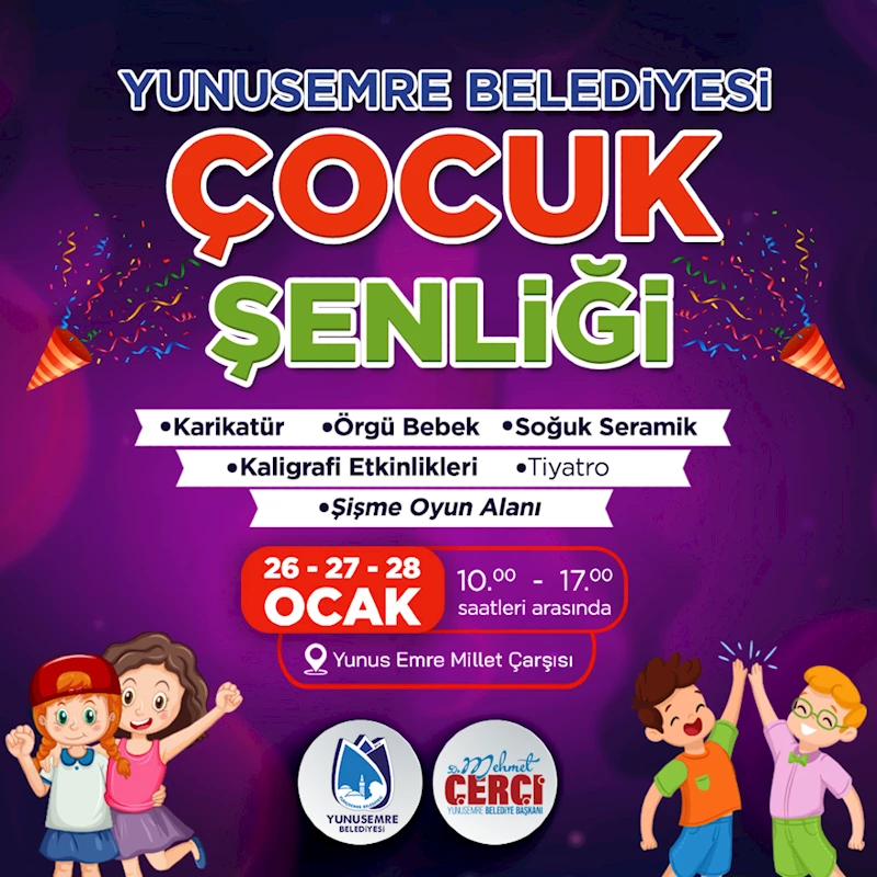 ÇOCUK ŞENLİĞİYLE DOYASIYA EĞLENECEKLER