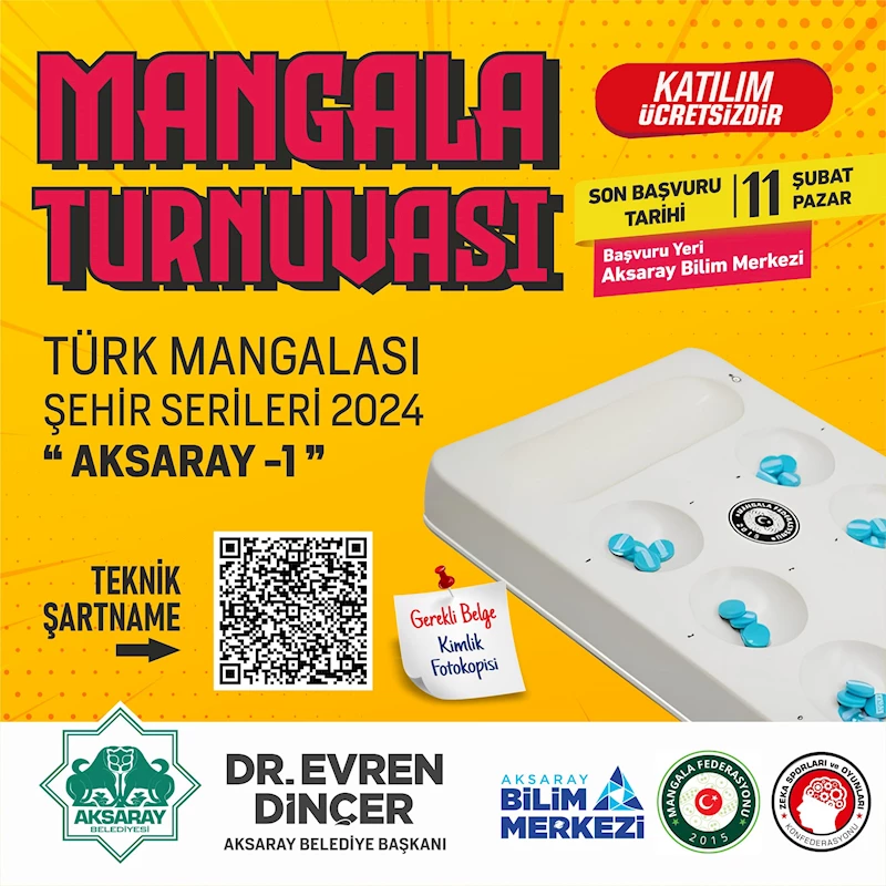 AKSARAY BİLİM MERKEZİNDEN MANGALA TURNUVASI