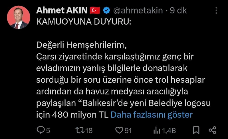 Başkan Akın’dan mesnetsiz ve iftira içerikli yayınlara sert tepki!