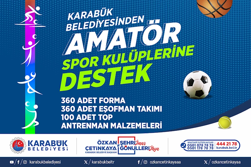 Karabük Belediyesinden Amatör Spor Kulüplerine Büyük Destek