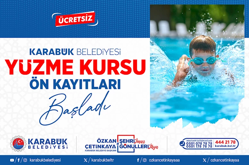 Ücretsiz Yüzme Kursu Ön Kayıtları Başladı