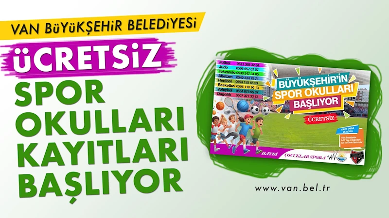 Van Büyükşehir Belediyesi ücretsiz spor okulları kayıtları başlıyor