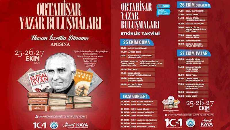 Ortahisar Belediyesi’nin düzenlediği ‘Ortahisar Yazar Buluşmaları’, yarın başlıyor