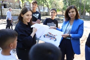 Eş Başkan Bucak, Ben û Sen parkındaki çalışmaları inceledi