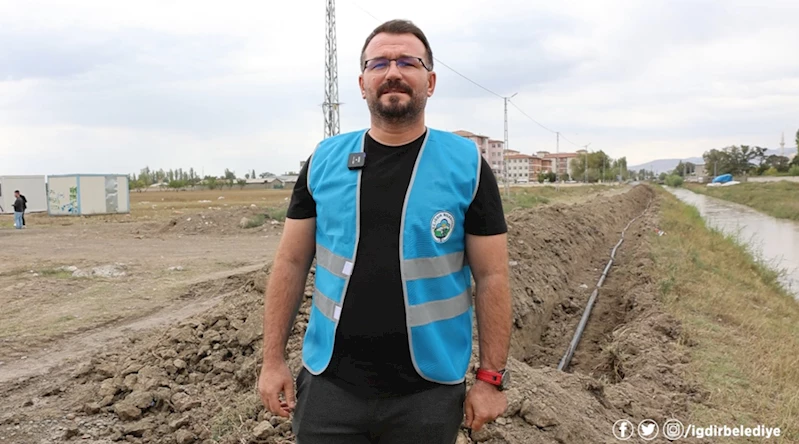 Su ve Kanalizasyon Müdürlüğü tarafından içme suyu hattı çalışması