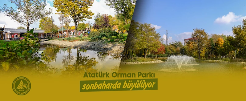 Atatürk Orman Parkı sonbaharda güzelliğine güzellik kattı