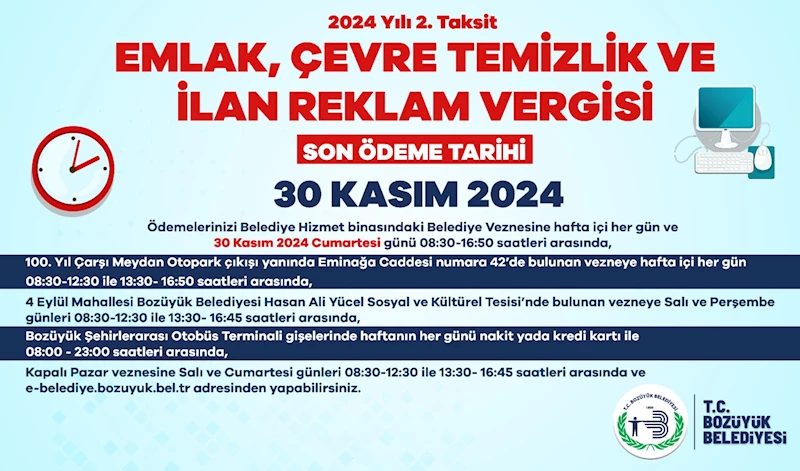 -2024 VERGİ ÖDEMELERİNDE SON GÜN 30 KASIM