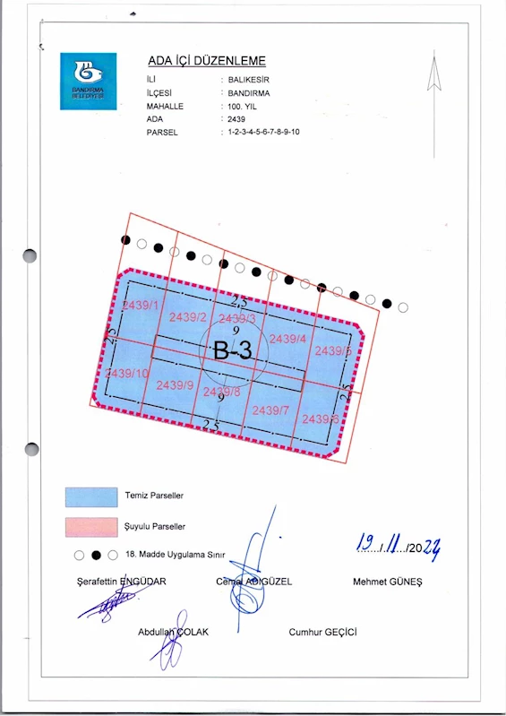 100. Yıl Mh. 2439 Ada İçi Düzenlemesi