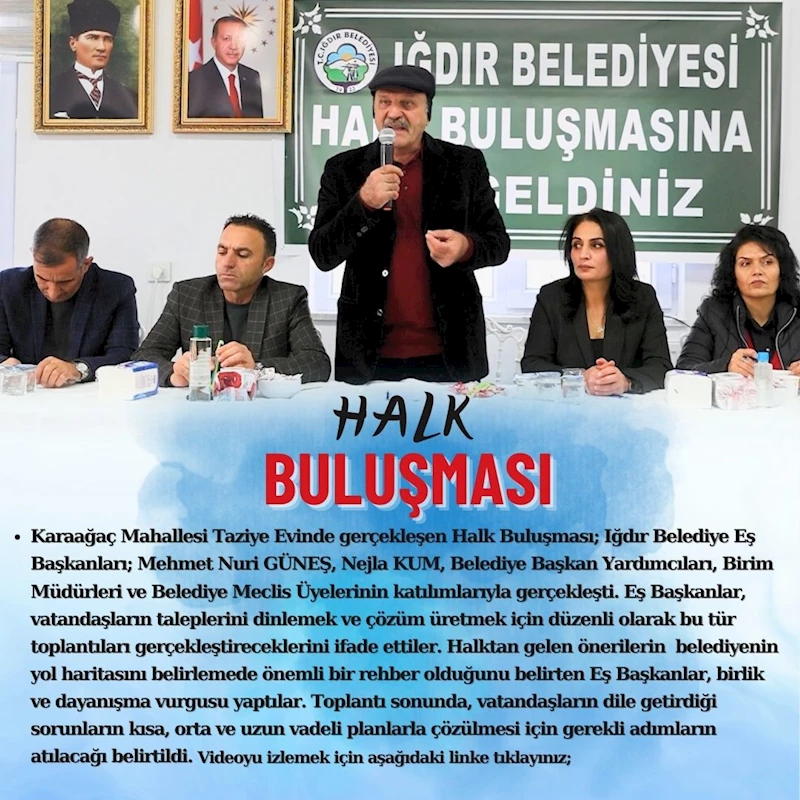 Eş Başkanların katılımıyla, Karaağaç Mahallesi Taziye Evinde, Halk Buluşması gerçekleşti.