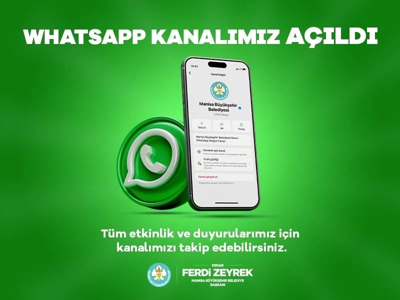 Güncel Duyurular Cebinizde: Manisa Büyükşehir Belediyesi WhatsApp Kanalı Açıldı