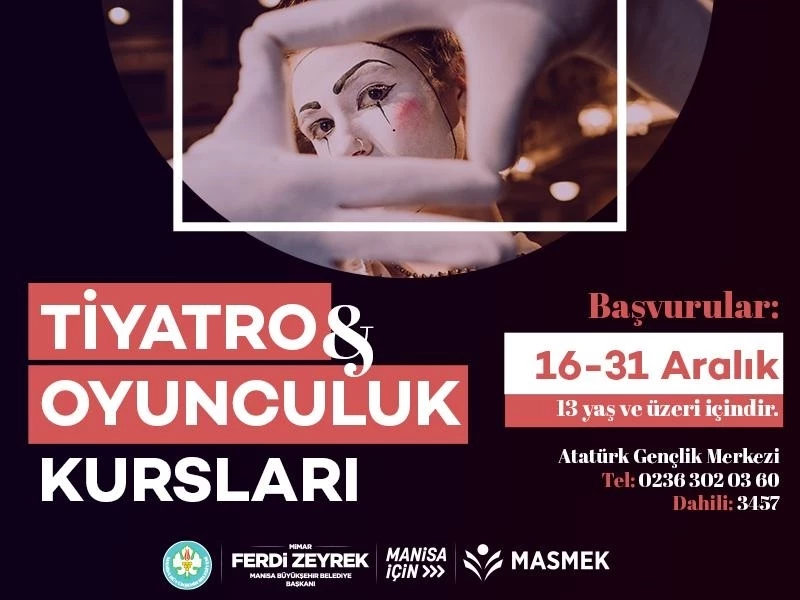 MASMEK Tiyatro Kursları İçin Başvurular Başlıyor