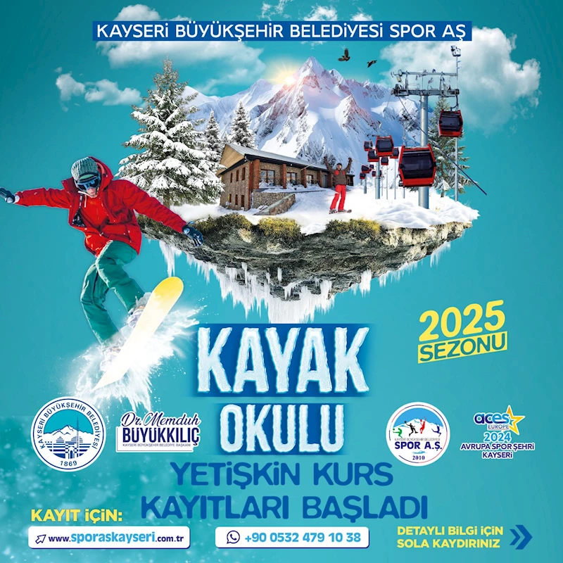 Spor A.Ş.’de Kayak Okulu Yetişkin Kurs Kayıtları Başladı