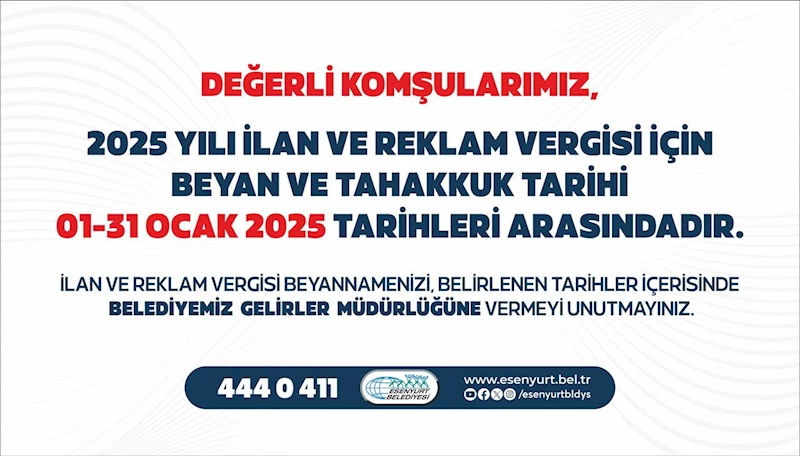 2025 İlan ve Reklam Vergisi