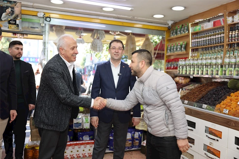 Başkan Gültak ve Serdar Soydan, Kuvayi Milliye Caddesi esnafıyla buluştu