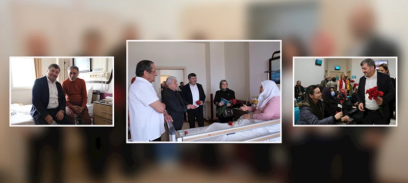BAŞKAN ŞENLİKOĞLU HASTALARA MORAL OLDU